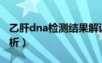 乙肝dna检测结果解读（乙肝dna检查结果分析）