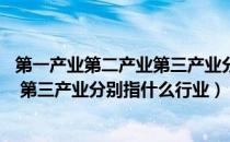 第一产业第二产业第三产业分别指什么（第一产业 第二产业 第三产业分别指什么行业）