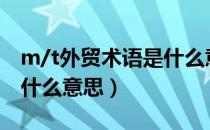 m/t外贸术语是什么意思（外贸术语中S O是什么意思）