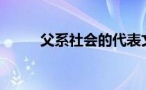 父系社会的代表文化（父系社会）