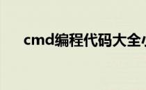 cmd编程代码大全小游戏（cmd编程）