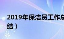 2019年保洁员工作总结（单位保洁员工作总结）