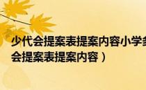 少代会提案表提案内容小学多开设科普或科技体验馆（少代会提案表提案内容）