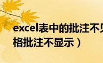 excel表中的批注不见了怎么回事（excel表格批注不显示）