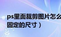 ps里面裁剪图片怎么固定尺寸（ps裁剪图片固定的尺寸）