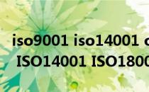 iso9001 iso14001 ohsas18001（ISO9001 ISO14001 ISO18000什么意思）