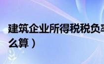 建筑企业所得税税负率（企业所得税税负率怎么算）