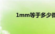 1mm等于多少微米um（1mm）