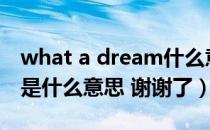 what a dream什么意思（what happened是什么意思 谢谢了）