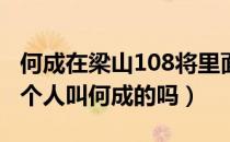 何成在梁山108将里面吗（水浒传的梁山中有个人叫何成的吗）