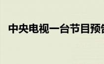 中央电视一台节目预告表（中央电视一台）