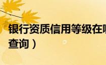 银行资质信用等级在哪里查询（银行资信等级查询）