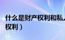 什么是财产权利和私人财产权利（什么是财产权利）