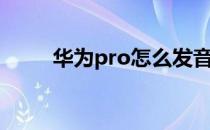 华为pro怎么发音（pro怎么发音）