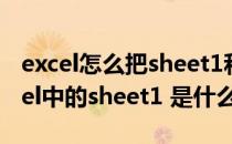 excel怎么把sheet1和sheet2合在一起（excel中的sheet1 是什么意思）