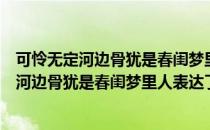 可怜无定河边骨犹是春闺梦里人运用了什么手法（可怜无定河边骨犹是春闺梦里人表达了诗人）