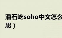 潘石屹soho中文怎么读（潘石屹soho什么意思）