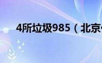 4所垃圾985（北京化工大学什么档次）