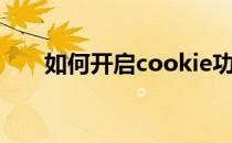 如何开启cookie功能（开启cookie）