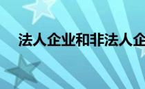 法人企业和非法人企业区别（法人企业）