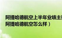 阿提哈德航空上半年业绩主要受累于第二季度的疫情打击（阿提哈德航空怎么样）