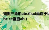 如图三角形abc中ad垂直于bc（如图在三角形abc中ad垂直bc ce垂直ab）