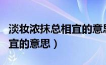 淡妆浓抹总相宜的意思和含义（淡妆浓抹总相宜的意思）