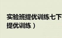 实验班提优训练七下数学答案2023（实验班提优训练）