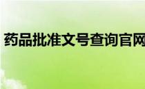 药品批准文号查询官网（药品批准文号查询）