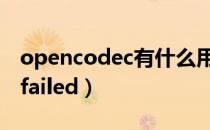 opencodec有什么用（video codec open failed）