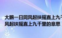 大鹏一日同风起扶摇直上九千里的意思是什么（大鹏一日同风起扶摇直上九千里的意思）