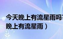 今天晚上有流星雨吗?2020年8月12日（今天晚上有流星雨）