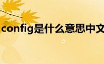 config是什么意思中文（config是什么意思）