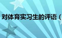 对体育实习生的评语（给实习生的实习评语）