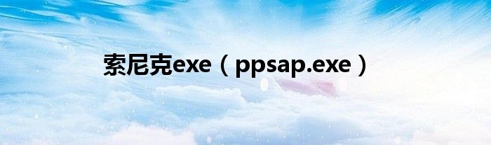 索尼克exe（ppsap.exe）