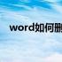 word如何删除分页符（怎么插入分页符）