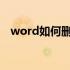 word如何删除分页符（怎么插入分页符）