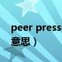 peer pressure 是什么意思啊（peer是什么意思）