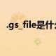 .gs_file是什么文件（gsosoft是什么文件）