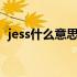 jess什么意思中文翻译（jesse是什么意思）