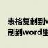 表格复制到word上显示不全怎么弄（表格复制到word里放不下）