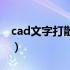 cad文字打散后怎么合并（cad文字打散成线）