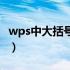 wps中大括号怎么打出来（大括号怎么打出来）