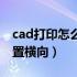 cad打印怎么设置横向页面（cad打印怎么设置横向）