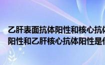 乙肝表面抗体阳性和核心抗体阳性说明什么（乙肝表面抗体阳性和乙肝核心抗体阳性是什么意思）