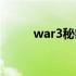 war3秘籍怎么输入（war3密码）